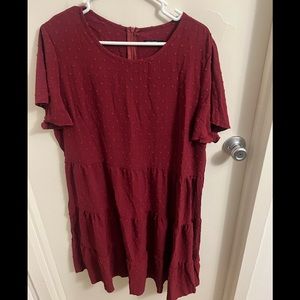 SHEIN Plus Ruffle Hem Swiss Dot dress